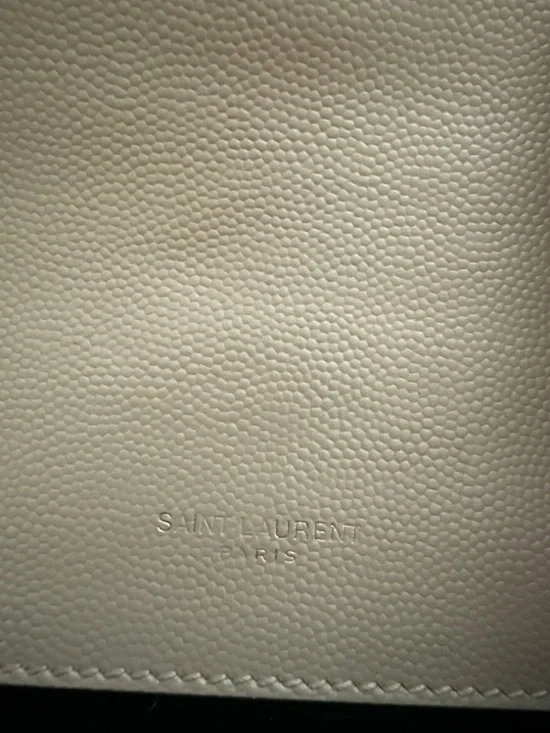 Saint Laurent Taupe Beige Leather Chain Shoulder Bag with Gold Hardware - Picture 3 of 9